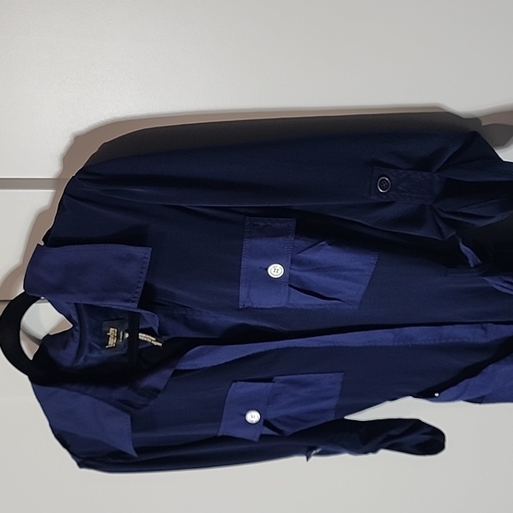 NWT Laundry by Shelli Segal Navy blue button front dress. Size 12 - Picture 3 of 6